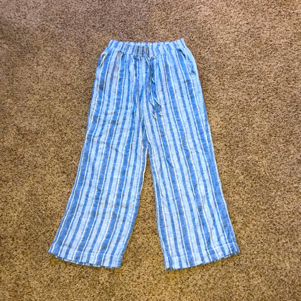 Blue striped pajamas